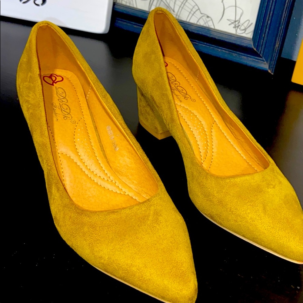 Mustard yellow shoes
